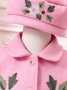 SHEIN 女婴休闲刺绣夹克，秋冬