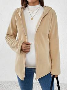 SHEIN Manteau de maternité 3 en 1 avec garniture bouclée et capuche kangourou, veste matelassée chaude et vêtement d'extérieur pour femmes enceintes, automne/hiver