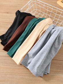 SHEIN Leap Crew 5件套 Youngboys 男童休闲学院风舒适时尚简约实用百搭休闲日常基础款百搭简约舒适黑灰卡其色棕色打底色绿色圆领长袖T恤超便宜高性价比多件套适合日常儿童装年轻男童衣服开学返校男童装校服校服旅游装运动装春秋冬装