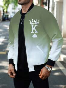 Manfinity Homme Chaqueta casual con cremallera para hombres, minimalista y de moda para uso diario
