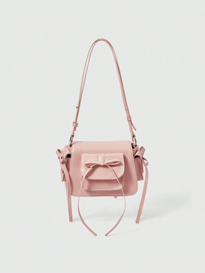 Kawaii Women's Bow Decor Casual Commuter Fashion Shoulder Bag