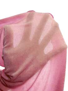 SHEIN EZwear Side Drawstring Strapless Gathering At Waist Hem Asymmetrical Top - Pink - View 6