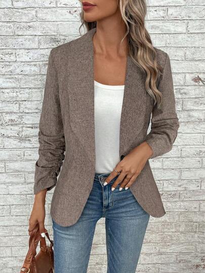 EMERY ROSE Women's Casual/Business Commuting Cape Collar Blazer, Autumn Office Wear Women