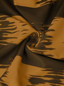 Slaydiva Women's Hollow Out Simple Long Floral Print Dress, Casual Resort Wear - Brown - View 8