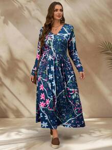 EMERY ROSE Vestido casual y sencillo de moda para todos los días, vestido de invierno de talla grande - Verde - Ver 3