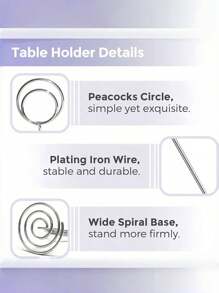 1/5/20 件不锈钢桌号架 - 2 英寸迷你餐桌摆设桌号架，适用于婚礼、派对、生日、会议、毕业典礼、招待会、餐厅、家居装饰、办公室备忘录、圣诞节 - 银色 - 銀色 - 查看 7
