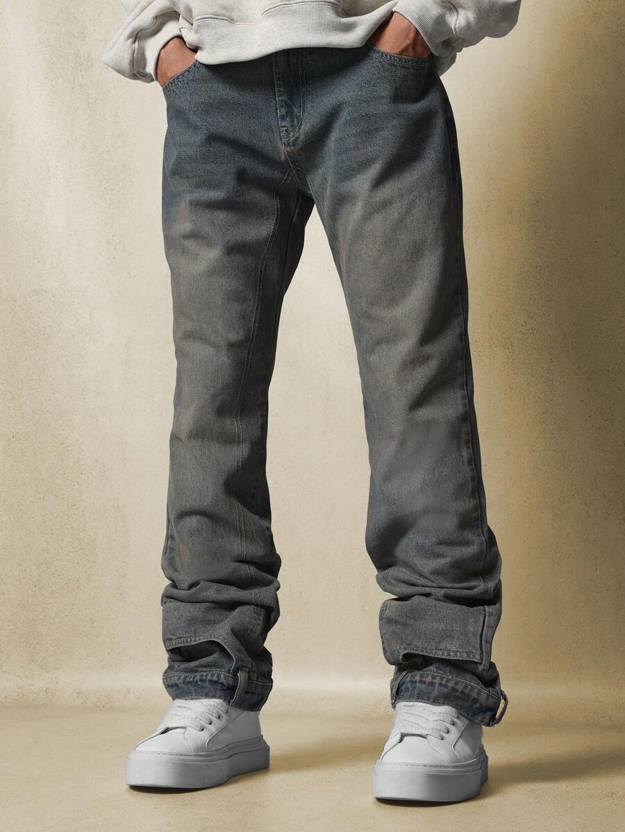 SUMWON Flare Fit Washed Mix And Match Jean - Blue - View 1