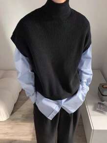 Claim Dot Cardigan uomo casual in colore unito con maniche a pipistrello, largo e versatile