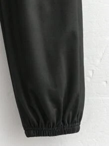 Set de 2 piezas de sudadera con capucha y pantalón de chándal con estampado de león de moda para niños, apto para otoño e invierno