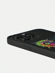 Rick and Morty X SHEIN Ốp lưng điện thoại màu đen in họa tiết vui nhộn - màu đen - Xem 7