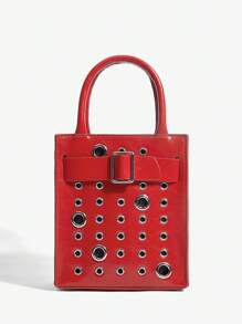 SHEIN ICON Women's Fashionable Urban Chic Y2K Pouch Handbag Valentines - Red - View 1