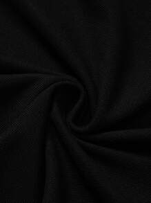 Manfinity Homme Męska koszulka polo w dużym rozmiarze, minimalistyczna i modna, do codziennego noszenia - Czarne - Zobacz 5