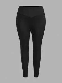 SHEIN Frenchy Set de 3 piezas de ropa informal y elegante de estilo francés para mujer de tallas grandes: camisa, camiseta y pantalones - Multicolor - Ver 6