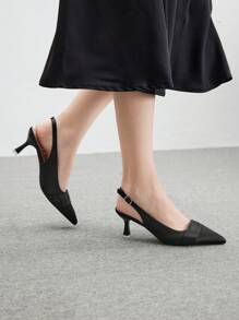 CUCCOO BIZCHIC Women's Fashion Pink High Heels For Party For Christmas And New Year Holiday Vibe Fall And Winter Valentines - Black - View 2