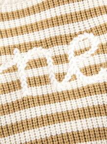 Newborn Stripe Romper, Baby Boy Cashmere Blend Jumpsuit With Front Snap Closure, Long Sleeve Jumpsuit, Soft & Warm, Classic Stripe Design, Comfortable For Autumn/Winter