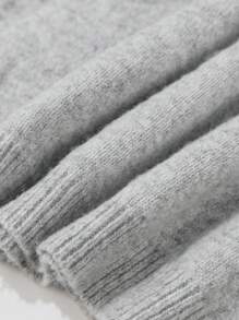 SHEIN LUNE Pull ample à col rond en tricot avec broderie et sequins pour femmes, pour l'automne et l'hiver - Gris - Voir 5