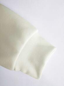 INAWLY Solid Thermal Lined Sweatshirt - Apricot - View 6