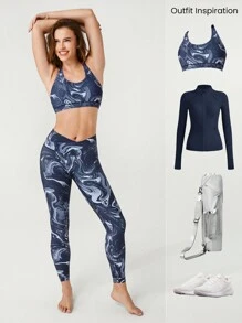 GLOWMODE 28" FeatherFit™ Crossover Leggings Gym