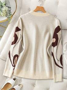 Mulvari 大码圆领毛衣，简约时尚的日常休闲装 - 彩色 - 查看 2