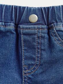 SHEIN 3件套男婴多件装百搭休闲弹力牛仔裤，秋冬季时尚之选 - 彩色 - 查看 11