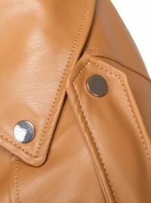 Lunelith SHEIN Lunessa Kurtka damska z długim rękawem i prostym zamkiem z przodu, do codziennego noszenia