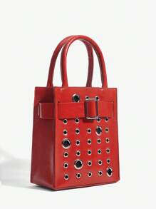 SHEIN ICON Women's Fashionable Urban Chic Y2K Pouch Handbag Valentines - Red - View 3