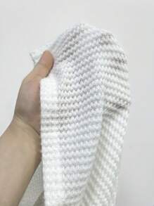 INAWLY Striped Zipper Front Tee Fall Cloth For Women - Black and White - View 5