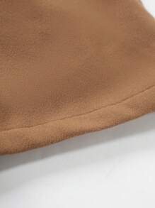 Manfinity Homme Abrigo informal de solapa y abotonado simple para uso diario para hombres de talla grande, para otoño