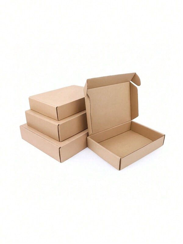 10 piezas Caja de cartón corrugado en color caqui para uso postal y de empaque, caja de avión, caja de regalo, caja de entrega express, caja de embalaje, Navidad
