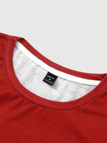 Manfinity Homme Heren ronde hals korte mouw Ombre minimalistische casual top
