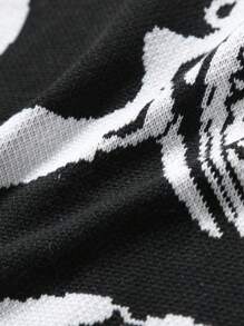 Manfinity EMRG Casual Men's Cartoon Pattern Dropped Shoulder Loose Pullover Sweater - Multicolor - View 3