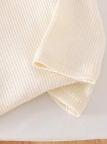 SHEIN 2pcs/Set Girls Ribbed Ruffle Hem Long Sleeve T-Shirt, Versatile Tee Mix And Match, Spring/Autumn - Multicolor - View 6