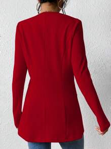 Chiquease Blazer de vestir/informal de unicolor con cintura para mujer