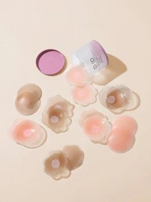 8 对女士硅胶防乳头露胸花瓣 - 彩色 - 查看 4