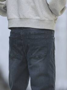 Manfinity EZcore Men's Pocket Simple Casual Jeans, For Everyday Wear - Baby Blue - View 8