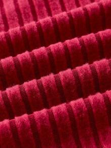 SHEIN MOD Áo thun nữ tay loe màu trắng cỡ lớn, mùa thu/đông - Màu Đỏ Sâu - Xem 4