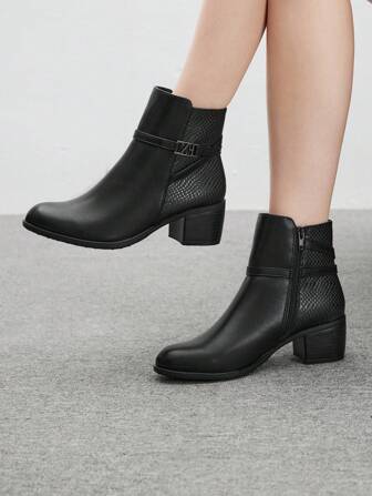 CUCCOO BIZCHIC Women's Fashionable Commuter Casual Comfortable Versatile Ankle Boots Spring Shoes Spring Break Easter