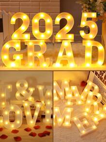 Teckwe Đèn chiếu sáng độc đáo, đèn trang trí nhà thời trang với hình dạng chữ cái - Màu vàng - Xem 5