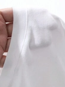 DAZY Women's Loose Crew Neck T-Shirt, Casual Solid Color, Minimalist & Fashionable For Daily Wear