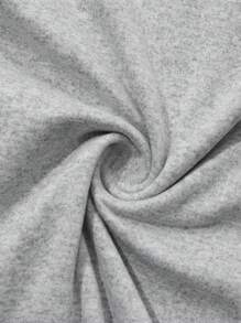 DAZY Camiseta casual de manga larga con cuello redondo de un solo color, versátil, para mujer