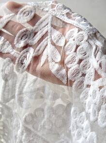 SHEIN Swim Summer Beach Solid V Neck Cover Up