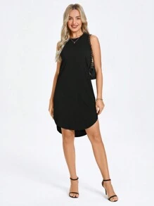 EMERY ROSE Sukienki Asymetryczny Asymetryczny dół Wycięcie Prosty Seksowne