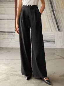 MOTF PREMIUM TAILORED WIDE LEG SUIT PANTS - Black - View 7