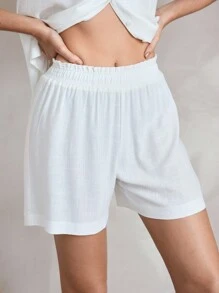Ocili Ocili Leisure Comfortable Linen Breathable Bermuda Shorts, Women Sleepwear Bottom