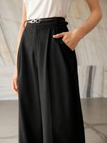 MOTF PREMIUM TAILORED WIDE LEG SUIT PANTS - Black - View 3