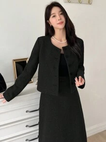 DAZY 2pcs Women Elegant Autumn New Arrival Set Two-Piece Outfits