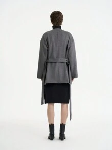 Aalyst Women's Solid Dropped Shoulder Long Sleeve Pocket Loose Casual Jacket, Autumn/Winter