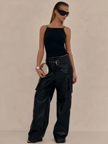 MUSERA Slinky Solid Cami Top Casual Summer