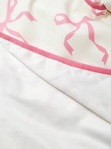 SHEIN MOD 粉色和白色蝴蝶印花夹克，冬季女装 - 米色 - 查看 5