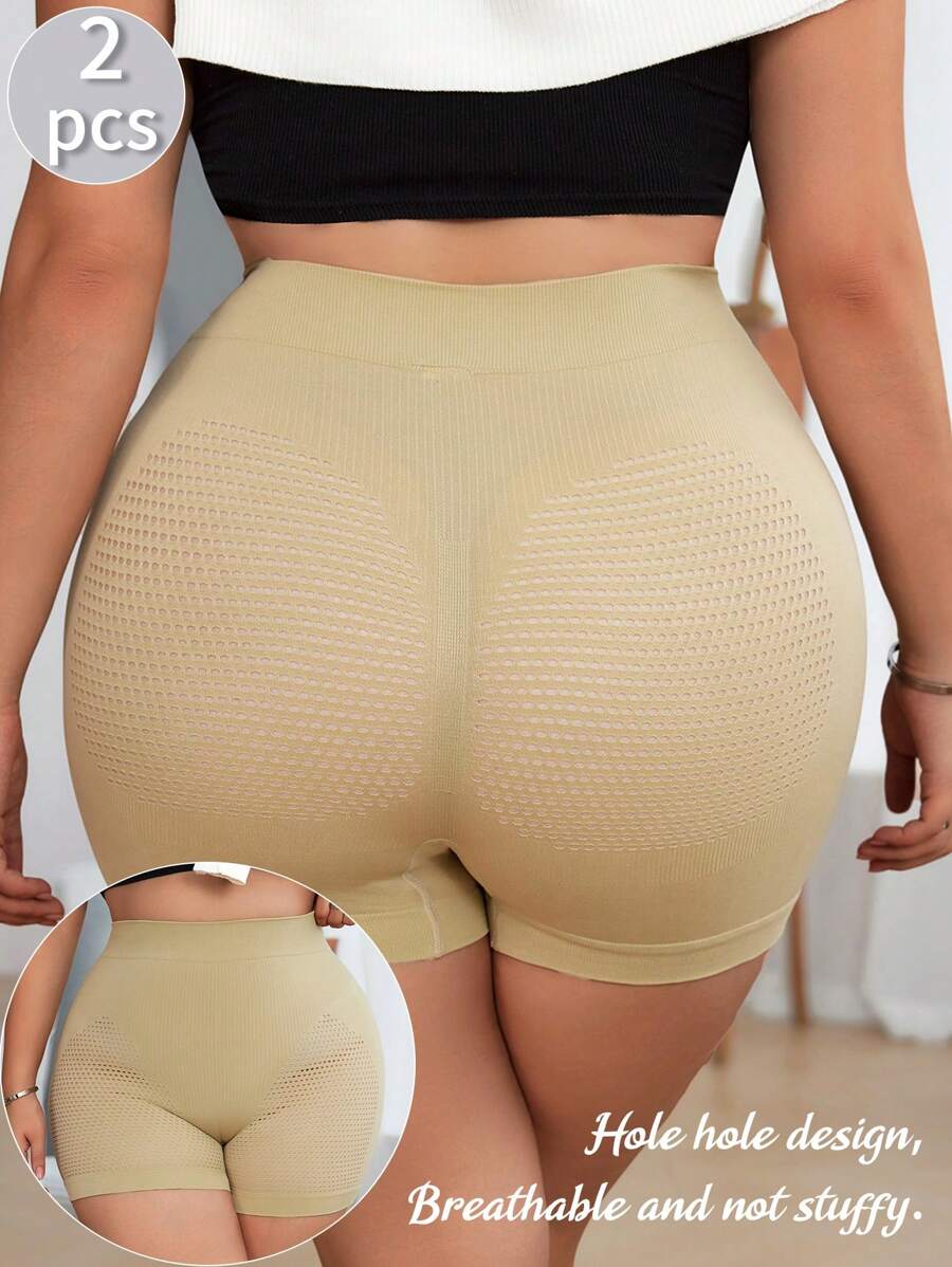 Bộ 2 quần lót khoét rỗng không đường may cỡ lớn cho ngày lễ tình nhân dành cho nữ - Nhiều màu - Xem 1